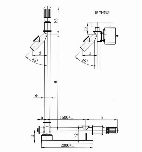 立式螺旋給料機結(jié)構(gòu)